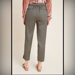NWOT Anthropologie Larkin Gold Jaquard Pants
